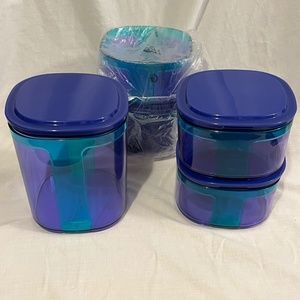 Caribbean Blue 10-Piece Tupperware Canister Set